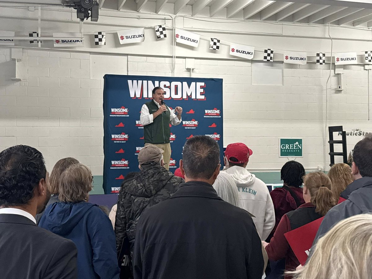 DelChadGreen's tweet photo. Common sense, not nonsense! So glad to welcome @winwithwinsome  and @JohnReid4VA here in Yorktown yesterday for a rally! We had a great crowd and enthusiasm as we enter into the final stretch of this campaign! Get out and vote! https://t.co/0Lag9fwXol