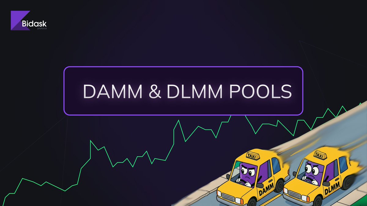 BidaskProtocol's tweet image. Introducing DLMM and DAMM!

Imagine liquidity is a taxi, and the market is a city.

Old DEXs are like taxis driving around the city aimlessly. Bidask is introducing two powerful upgrades to make your &apos;taxi&apos; work as efficiently as possible:

DLMM — Smart GPS: 

How it works: Your…