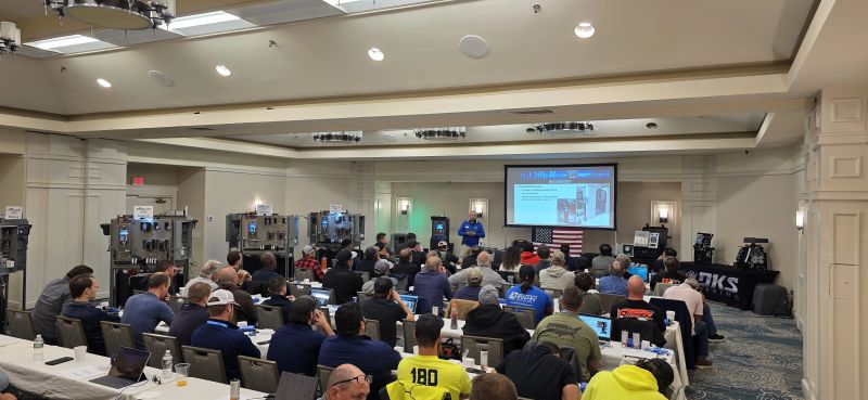 Day 1 in New Jersey!  These professional installers are learning all about DoorKing's new eVolve Series of gate operators and video entry systems!