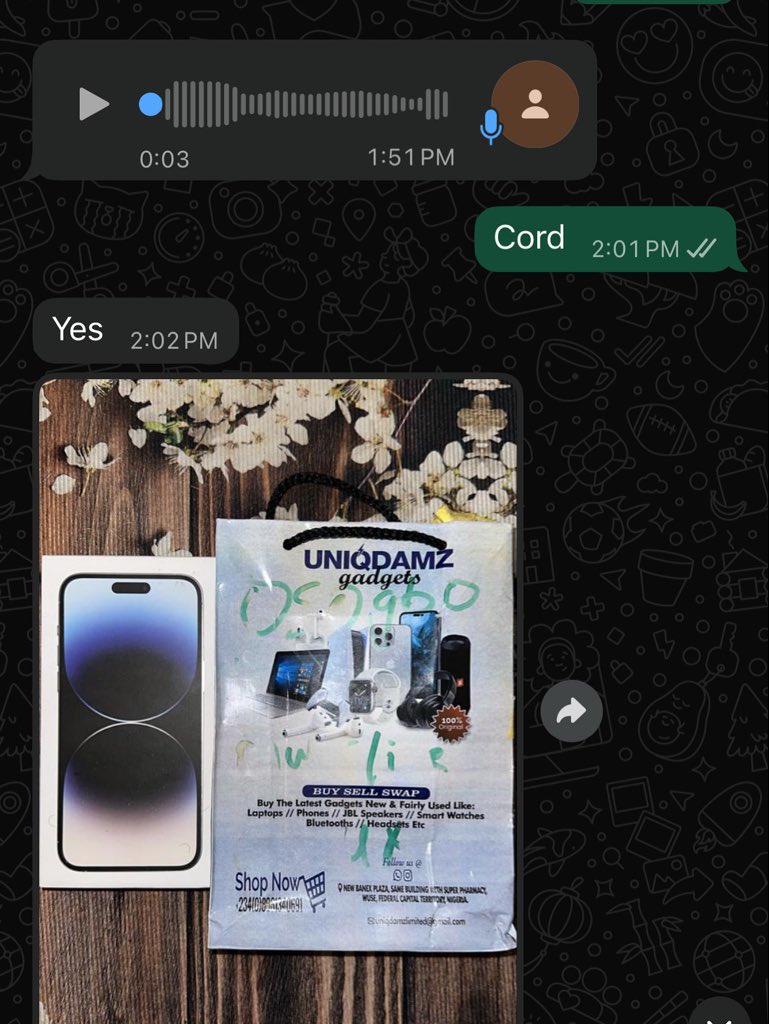 uniqdamzglobal's tweet image. We deliver nationwide. Trust us with your orders.

UniqDamz Global ; Suite FBE 15  New Banex,  Wuse II, Abuja call / WhatsApp 
08061340691 

Nationwide delivery 📦 
#gadgetsforsale #gadgetslover #gadgetsshop #iphone17 #iphone17series