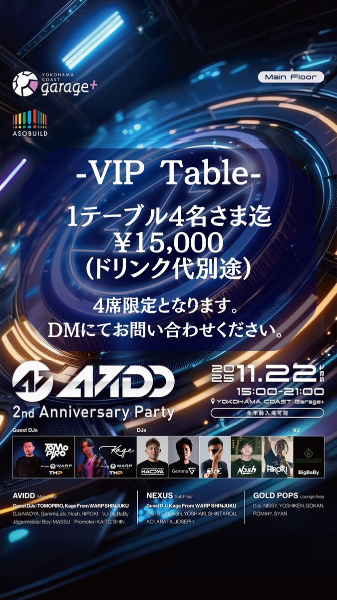 AVIDD_jp's tweet photo. AVIDD 2nd Anniversary

VIP Tableに関して✅

＃AVIDD https://t.co/wLzxa6c4n5