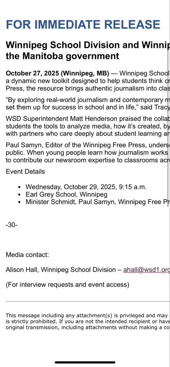 macintoshmaggie's tweet image. 9:15 a.m.! Earl Grey School! See you there! 🗞️🎤🎙️❣️

#letsgetmedialit #mbed #wfp 

@CBCMarcy @CBCManitoba @globalwinnipeg @ctvwinnipeg @680CJOB @WinnipegNews