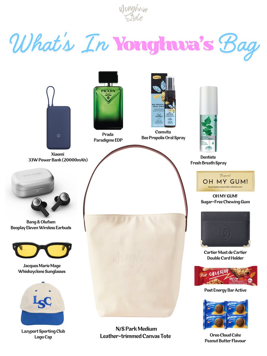 YonghwaStyle's tweet image. What&apos;s In Yonghwa&apos;s Bag 👜

A bag full of necessities for a person who takes care of himself diligently 😌🫶🏻🥰

@JYHeffect 

#정용화 #JungYongHwa #씨엔블루 #CNBLUE #YonghwaFashion #YonghwaStyle #RichMan #WhatsInMyBag
