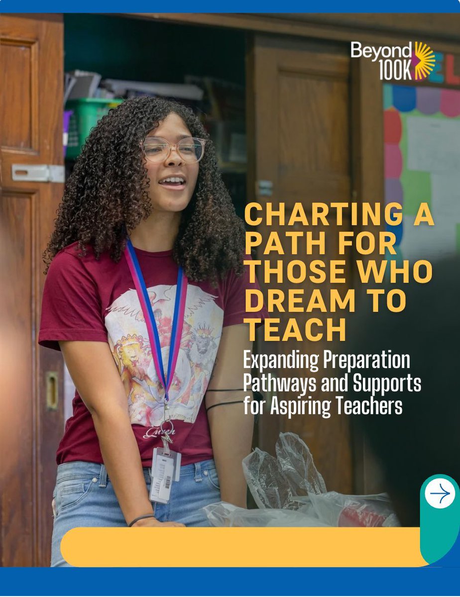 What if every aspiring teacher felt they belonged in their preparation program?
<a href="/Beyond100K/">Beyond100K</a>’s new #DreamToTeach report explores how to make that vision real.

resources.beyond100k.org/tools/dream-to…