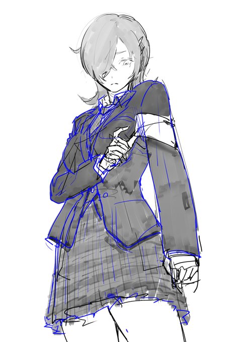 次書く漫画のキャラのラフ絵です。 