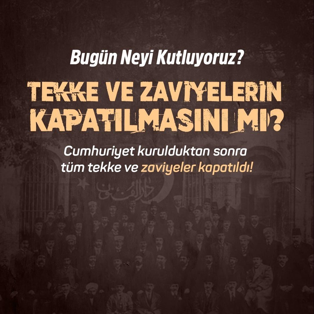 İslami çalışmaların yapıldığı yerlerin kapatılmasını kutlayan bir islami kuruluş! 
Akletmek için daha neyi bekliyoruz?

#NeyiKutluyoruz