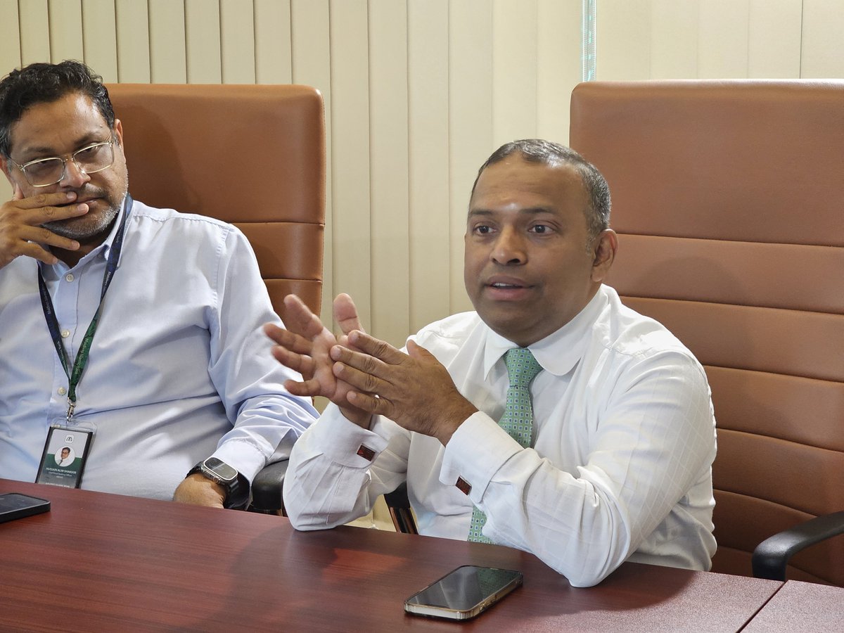 Vice Chairman <a href="/afarismaumoon/">faris 🇲🇻 🇵🇸</a> and General Secretary Dr. Ahmed Shareef met with the CEO and senior management of Maldives Islamic bank (<a href="/mibmv/">MaldivesIslamicBank</a>) to explore opportunities for collaboration.