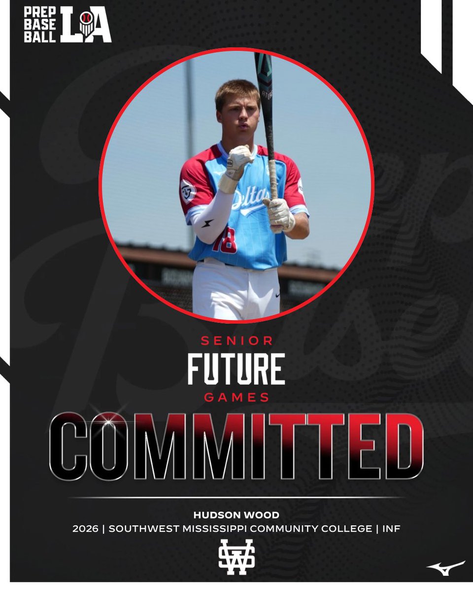 Congratulations to 2026 Hudson Wood (Ruston HS) on his commitment to Southwest Mississippi Community College.

Wood is the 1️⃣0️⃣th commit from our 2025 Senior Future Games team. #BeSeen #PBSFG25

<a href="/AlexArmandPBR/">Alex Armand</a> | <a href="/Tyler__Leary/">Tyler Leary</a> | <a href="/davisj_9/">Davis Johnson</a> 

👤 loom.ly/aBnjnDQ