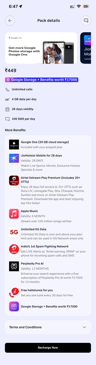rksinghsta's tweet photo. @airtelindia @Airtel_Presence When I bought this plan, JioHotstar subscription was shown as a benefit. But after recharge, I didn’t get it! Are you guys scamming your customers now? @reliancejio @JioHotstar @JioCare @ViCustomerCare https://t.co/IpYOJSzemc
