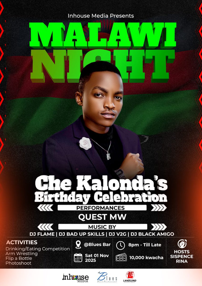 quest_mw's tweet image. 📍Blend Zomba
📍Malawi Night Blues
📍St John Paul Catholic