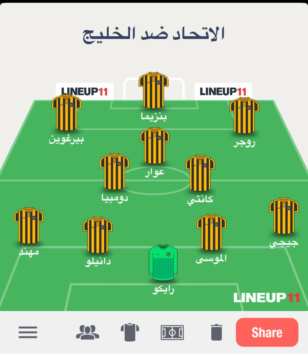 مباراة الخليج مهمة جداً لسباق الدوري ، قرار 8 أجانب بالدوري صعب على الكوتش والفريق 

التشكيلة اللي اشوف انها أنسب واتمناها . .
