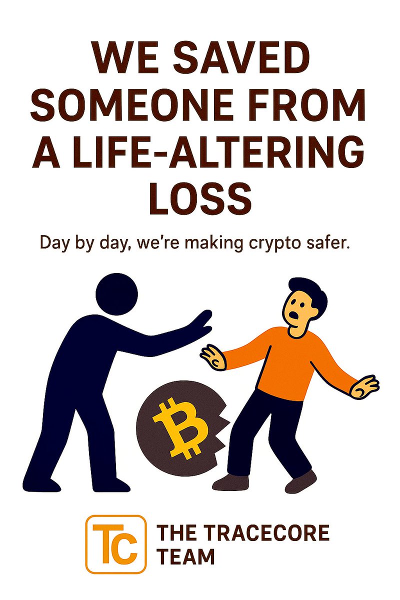 We saved someone from a life-altering loss.

Scammers nearly convinced a victim to deposit $1.5M using fake USDT and a spoofed “investment site.” We stepped in, uncovered the fraud, and prevented the loss.

Day by day, we're making crypto safer.