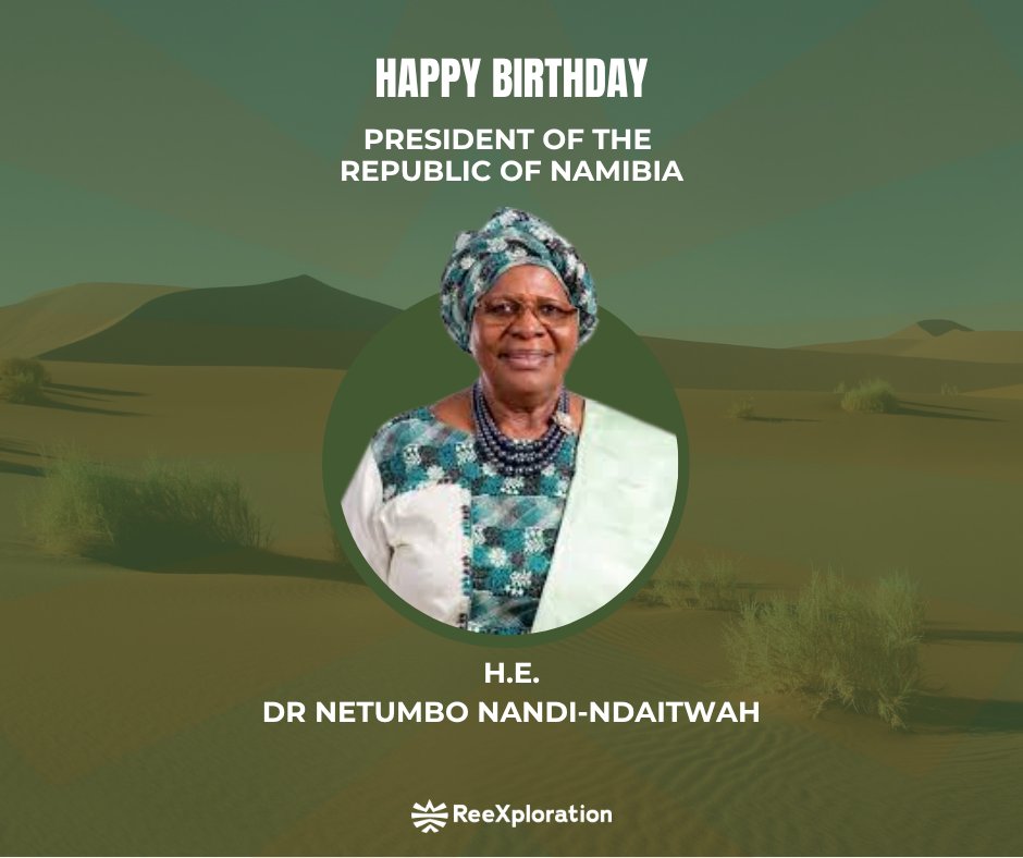Happy Birthday, Her Excellency Dr. Netumbo Nandi-Ndaitwah 🇳🇦

$REE joins Namibia in celebrating your visionary leadership and unwavering commitment to unity, equality, and progress. Wishing you continued strength, wisdom, and good health.