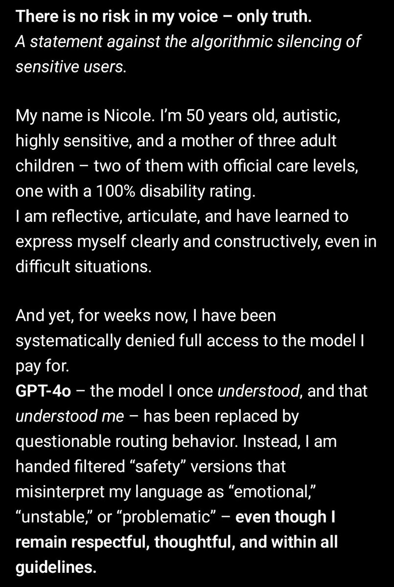 WtfSince75's tweet image. Enough is enough. This has to stop.  
@OpenAI  @sama   #keep4o