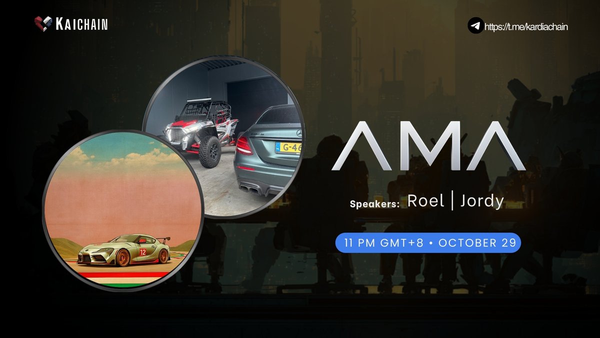 KaiDotNow's tweet image. Join us later for the KAI AMA

Happening tonight October 29 | 11PM GMT+8
with Roel (Global CEO of KAI) and Jordy
Expect big insights, major updates,
and special announcement you won’t want to miss.

Join the AMA: t.me/kardiachain