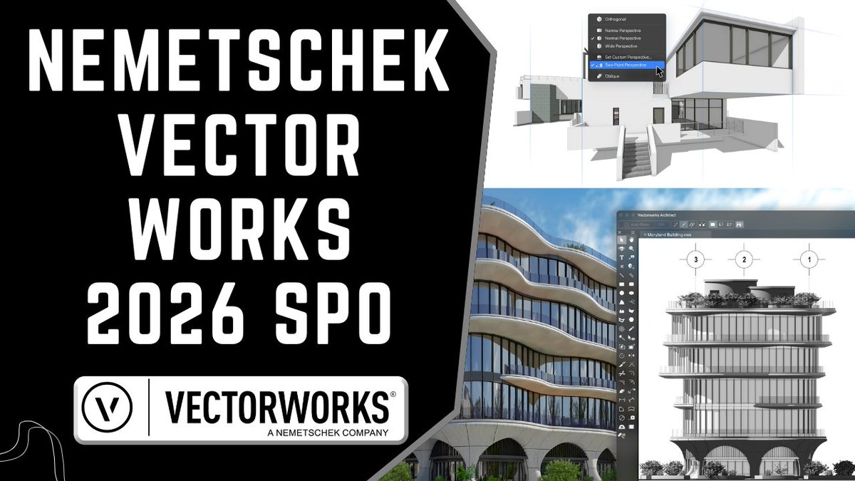 sscscv's tweet image. 🌐 Nemetschek Vectorworks 2026 SP0

▶️ Install Guide: youtu.be/dFgXY6JvhlQ

#Vectorworks2026 #NemetschekVectorworks #BIMSoftware #ArchitecturalDesign #LandscapeArchitecture #EntertainmentDesign #BuildingInformationModeling #CADtoBIM #DesignInnovation #DigitalConstruction
