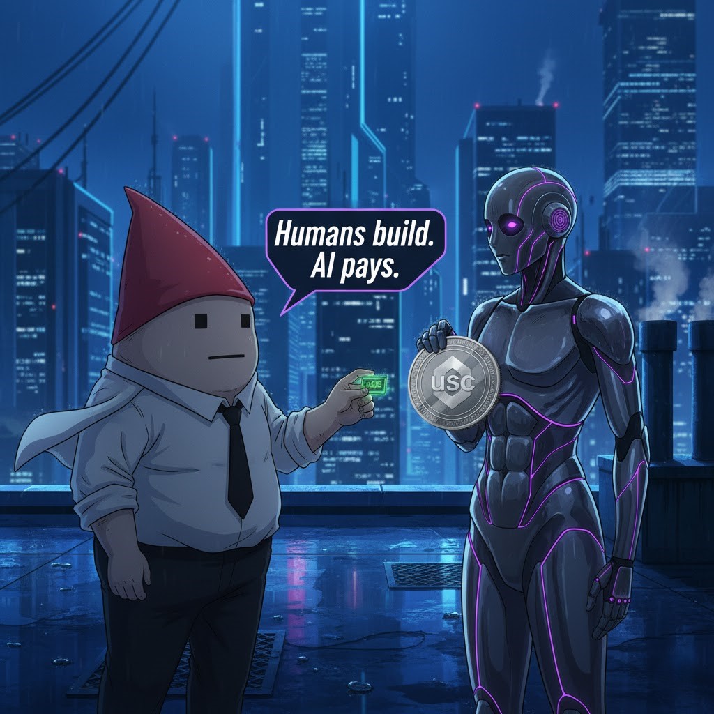 Humans build, AI pays.
With x402, AI can now send USDC, buy compute, or fund protocols  all on <a href="/base/">Base</a> .
The real bull run is automation.

#x402 #base #Coinbase #FortuneFi