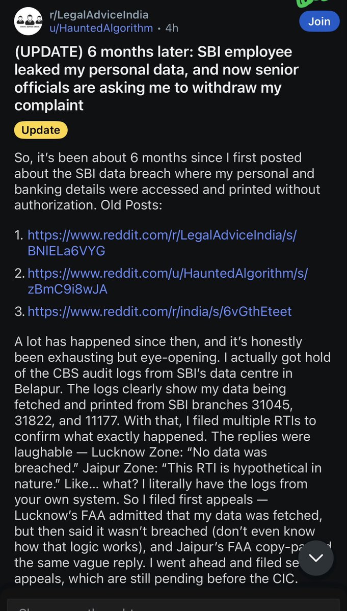If you're on <a href="/TheOfficialSBI/">State Bank of India</a>, be aware that your bank transactions could be publicly shared.