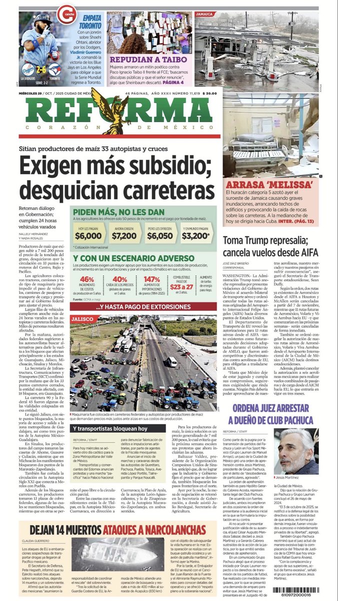 sPRing_PR's tweet image. Te compartimos las #PrimerasPlanas de algunos periódicos del día. 🗞️