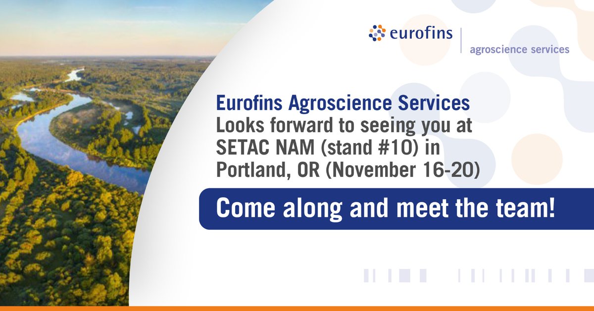 We are exhibiting at the 46th SETAC North America Annual Meeting!

We will be in Portland, OR from 09-12 November on stand #10 so please come and see us!

Check back for more news on our attendance at the event....

#teameas #environmentalsafety