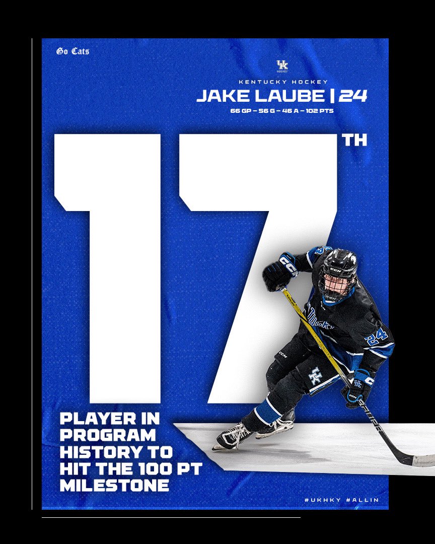 Congratulations to JAKE LAUBE! He is the 17th player in program history to hit the 100 POINT milestone! Incredible job, and thank you so much for all your hard work!☺️