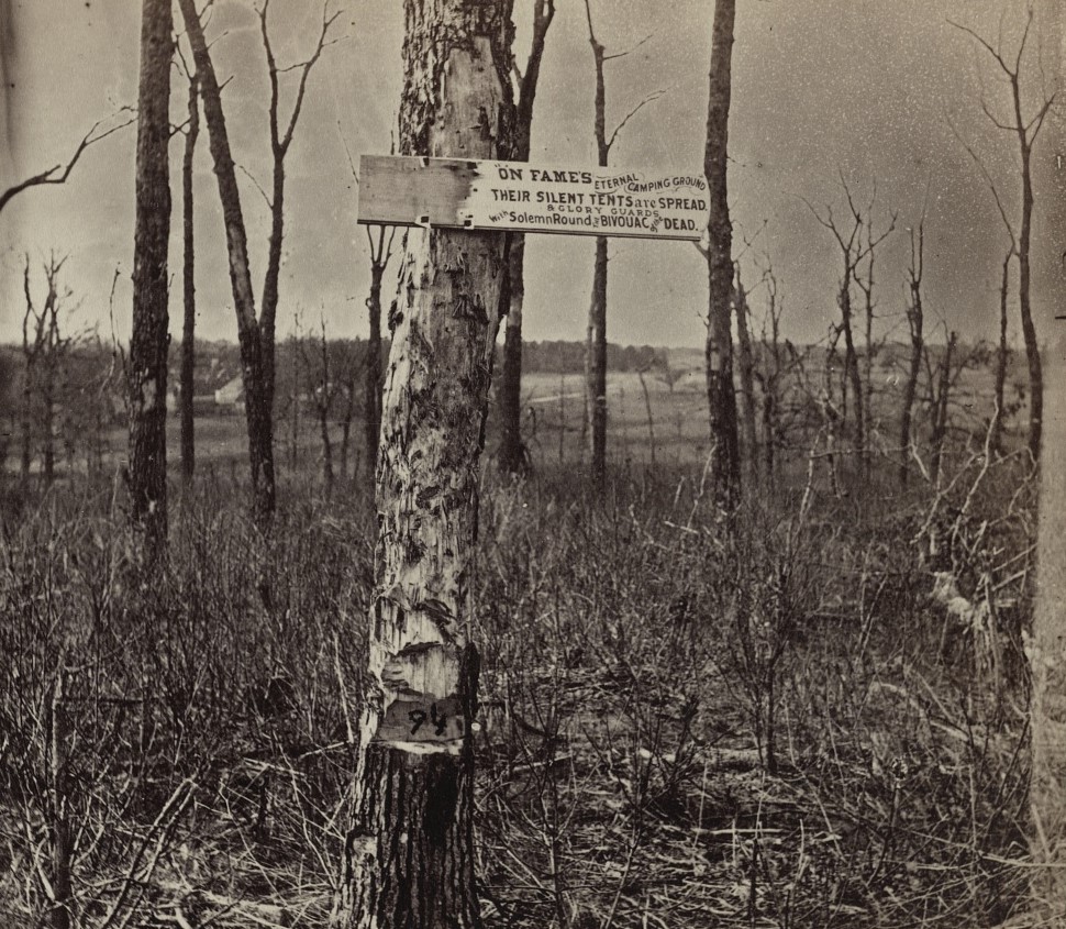 Writer Benson John Lossing visited the Spotsylvania battlefield on June 7, 1866. He observed, “full one-half of the trees of the woods, at a point where the fiercest struggle ensued . . . were dead, and nearly all the others were scarred from the effects of musket balls.”