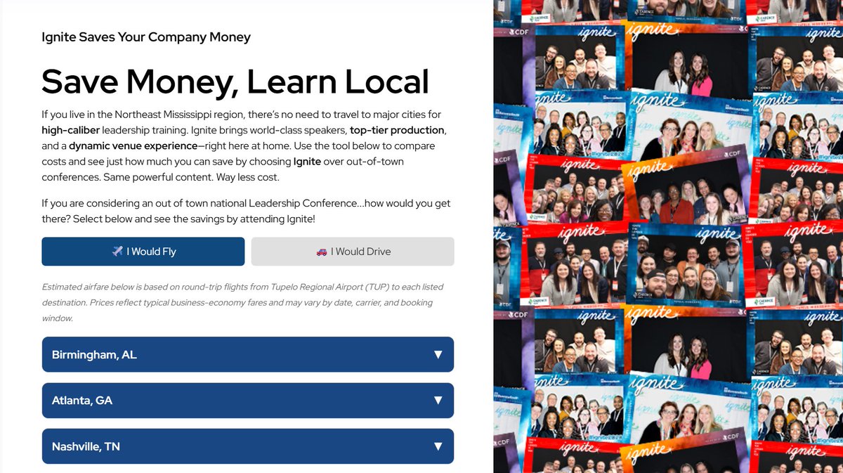 CDFMS's tweet image. 💡 Why travel far when world-class leadership is right here at home? The Ignite Leadership Conference brings nationally recognized speakers, transformative ideas, and powerful connections — all without leaving Tupelo. 🙌

Learn local. Lead anywhere. 🌟

📊 Curious what you’ll…