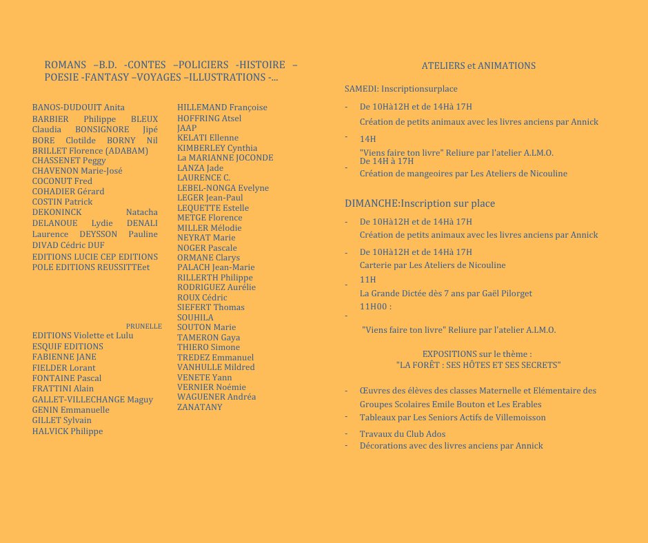 Je serai à Livr@ddict les 15 et 16 novembre prochains ! Plein d'autres auteurs, des animations pour tous les âges, que demander de plus ? #salondulivre #villemoissonsurorge #romanspoliciers #romanshistoriques