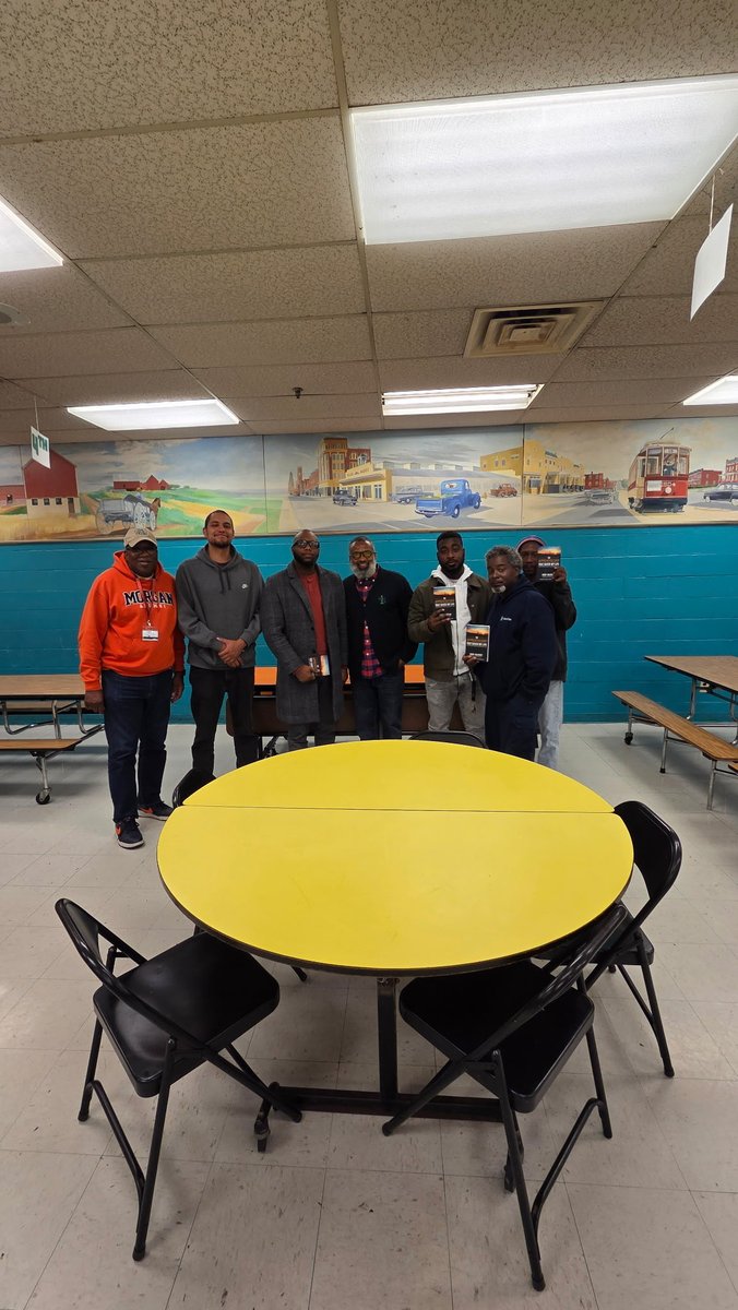 This photo is everything to me.

Men. Fathers. Community-builders — inside one of our elementary schools.

Talking about our kids, our families, our future — using The Apprenticeship That Saved My Lifeas the spark.

#ApprenticeshipCheatCode