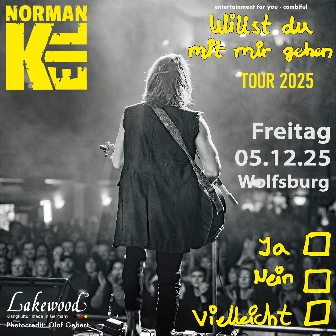 combiful's tweet image. 🎤 Livekonzert mit Norman Keil im Café Schrill 🎸

📅 Datum: Freitag, 05.12.2025
🕒 Zeit: 20:16 Uhr (Einlass: 19:00 Uhr)
📍 Ort: Café Schrill - Hattorfer Str. 23 - 38442 Wolfsburg

Ticketlink:
eventim.de/event/norman-k…