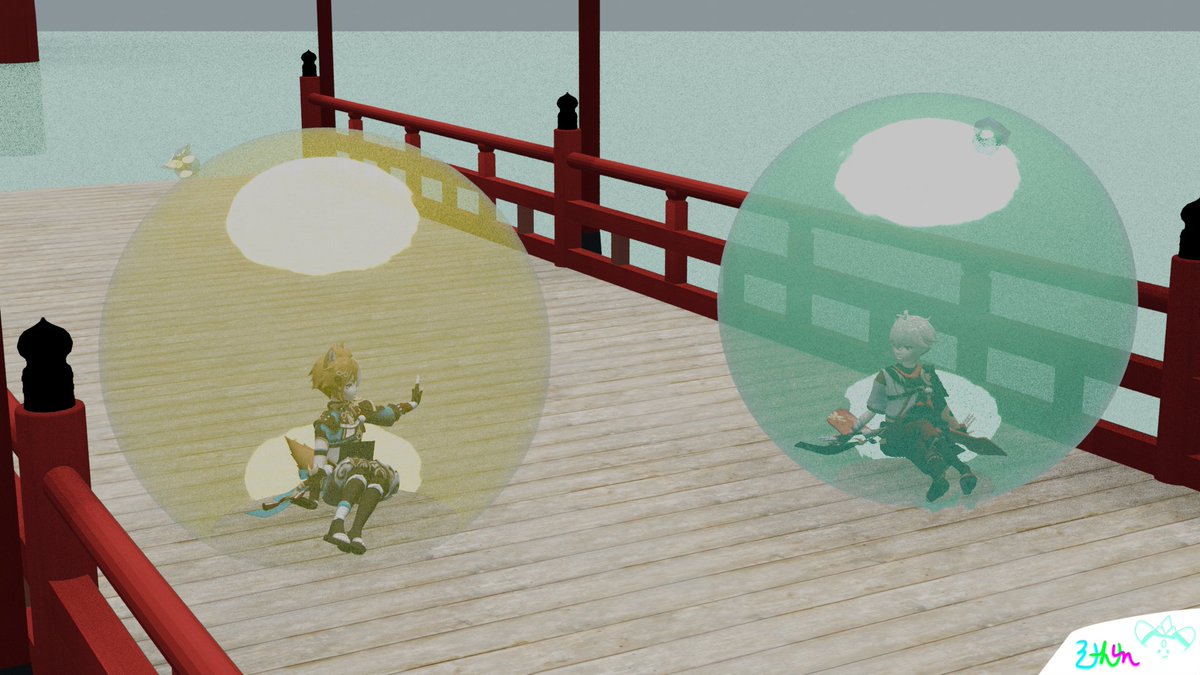 Happy birthday to #KaedeharaKazuha, samurai of the Kaedehara Clan and Gorou's friend. Seems like the stress and tiredness of many battles led them to relaxing in some big, comfortable #bubbles/#balloons.

#Kazuha #Genshin #Inazuma