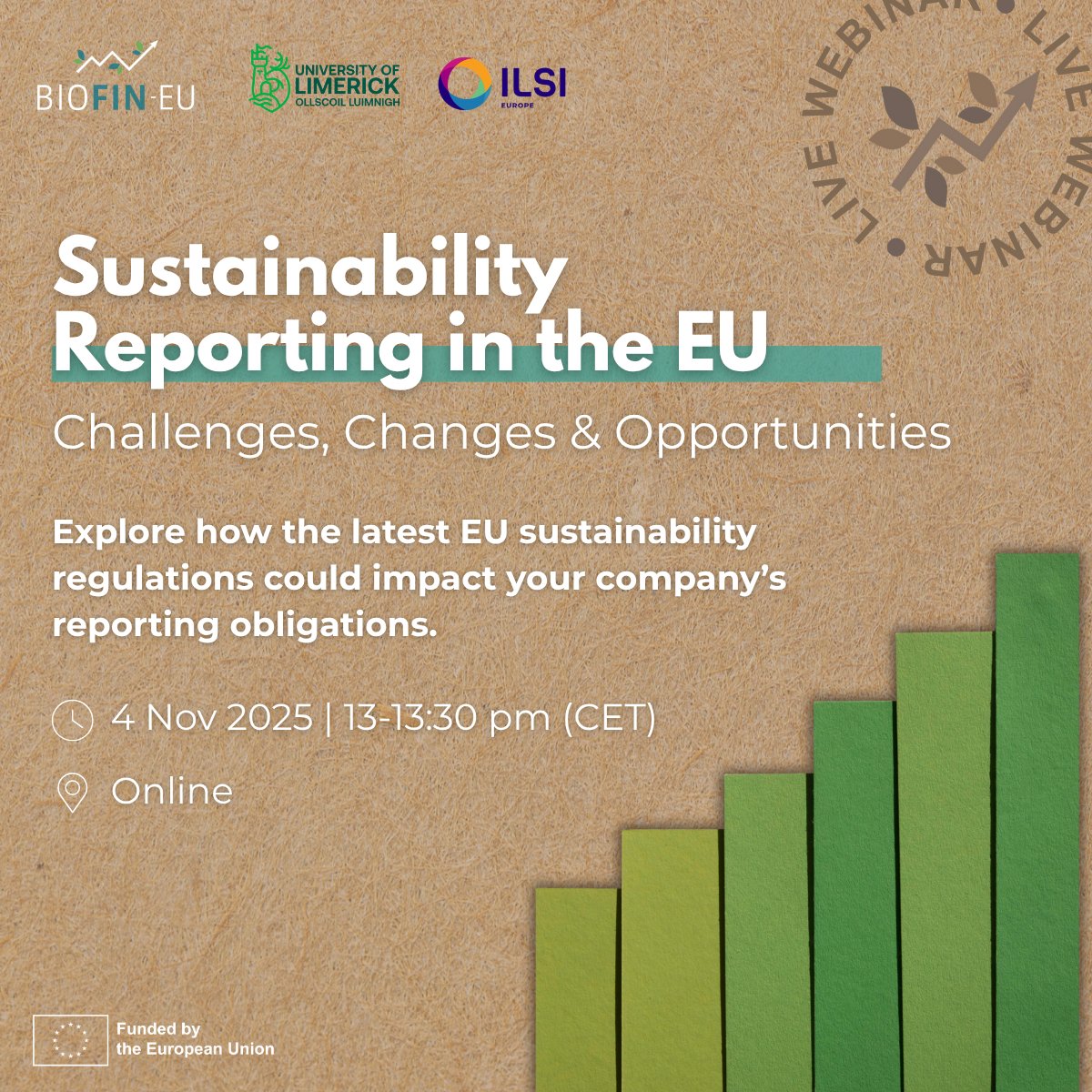 biofin_eu's tweet image. 📢 Join us this Tuesday for our webinar “Sustainability Reporting in the EU: Challenges, Changes &amp;amp; Opportunities.”

Learn how the #CSRD &amp;amp; #ESRS are reshaping business #sustainability in the EU. 

Register here👉biofin-project.eu/webinar-sustai…

@HorizonEU @REA_research #biodiversity