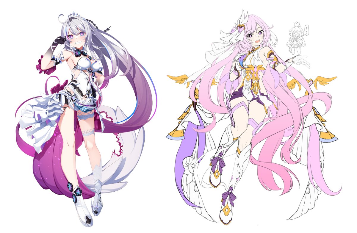 キアナとエリシア並べるとこんな感じです 