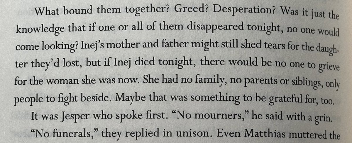 referring to 16 year old inej ghafa as a ‘woman’ instead of a ‘girl’ like in the og text just leaves a bad taste in my mouth because she is just a girl, she is a child who was abused and trafficked, shes not a grown mature adult woman, she is a young girl thats important