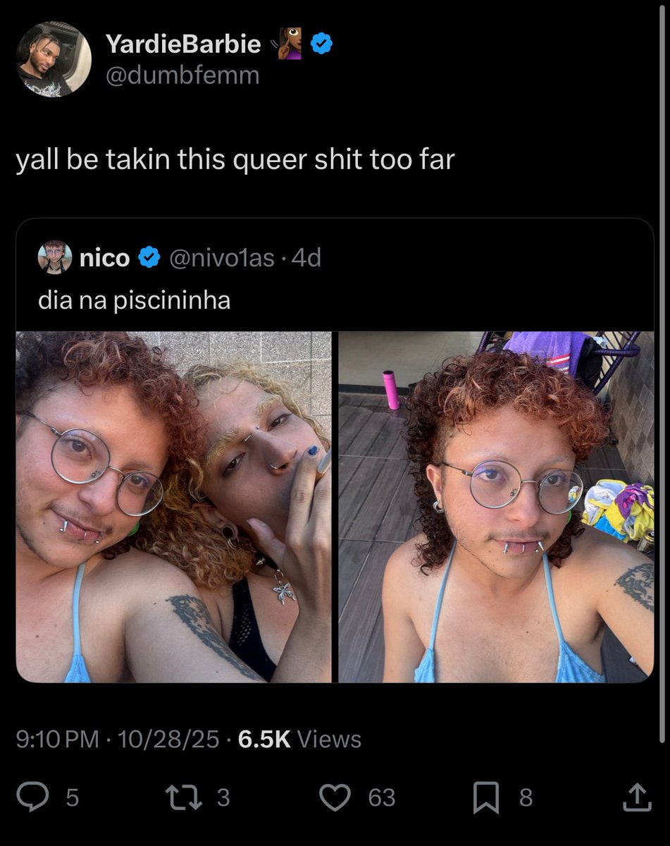 i pray for the day yall gay niggas realize u gon be hanging from a different branch of the same tree!!!! it dont matter how “masculine” you dress or how much you force a deep voice they want ALL of us dead. please learn to shut the fuck up and be a fucking community b4 we all die