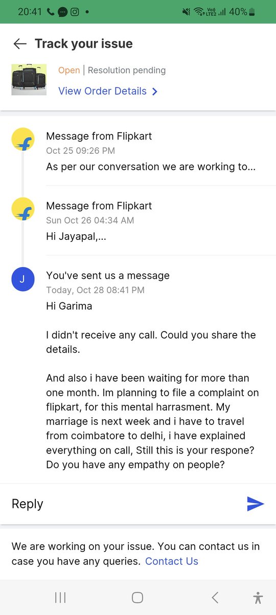 vincentjayapal's tweet photo. @Flipkart @flipkartsupport What's the status? I've ordered this on last month for my outstation visit, and I am mentally exhausted. #consumerHelp #ConsumerRights #consumerProtection @_Kalyan_K @binnybansal Are you really caring common people? Or empathy with your consumers? https://t.co/UJgl2LODRX