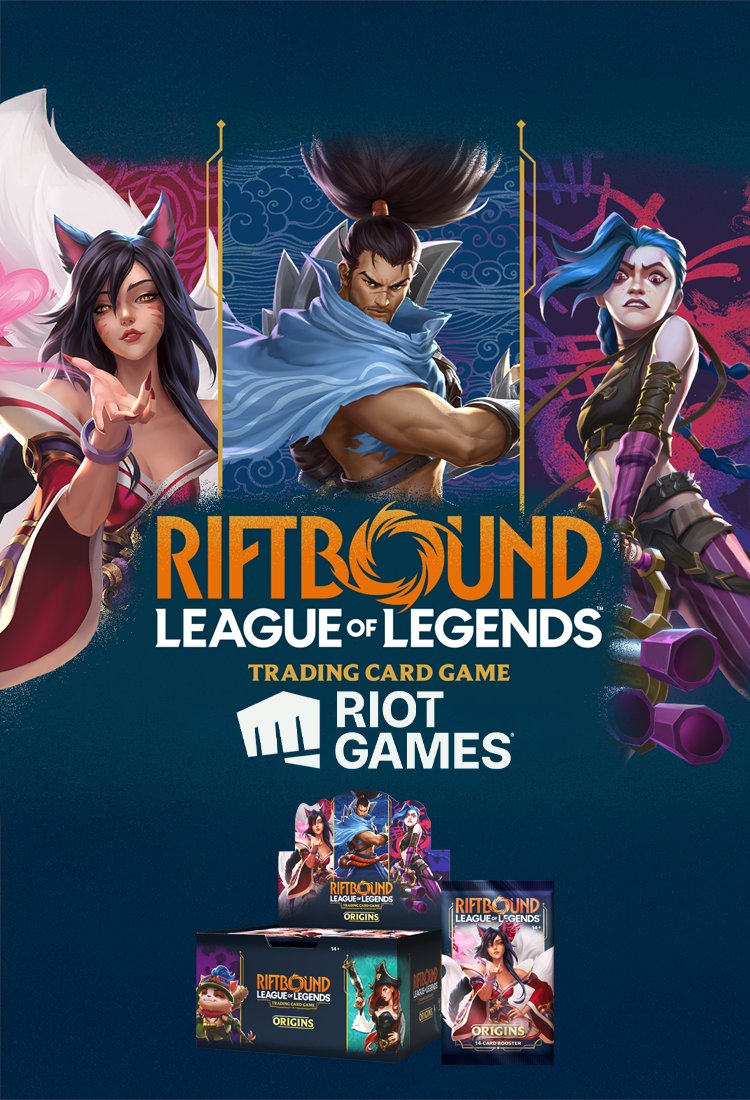 TCGDragonX's tweet image. ⚔️ The Rift opens this Friday!

 Riftbound: League of Legends TCG — the first-ever official LoL trading card set — launches October 31.

🎴 Preorder now before it sells out: tcgdragon.co.uk/collections/ri…

#Riftbound #LeagueOfLegends #TCG