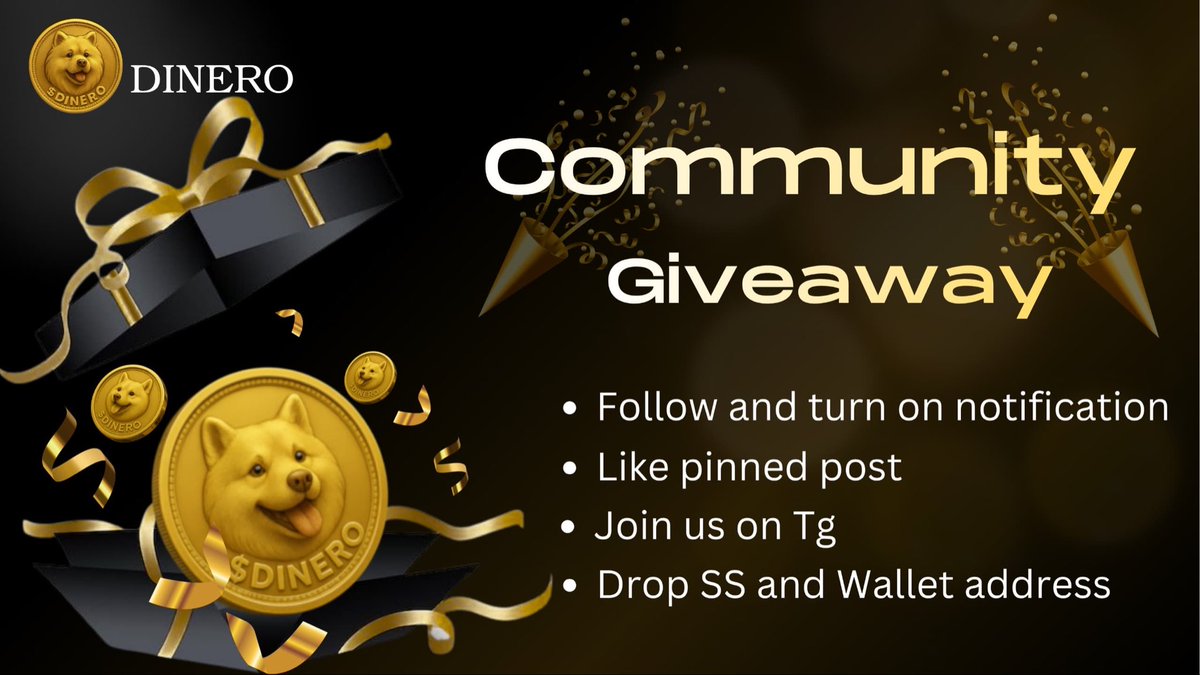 Diniero_'s tweet photo. $DINERO GIVEAWAY ALERT!

The pack is growing, and it's only right we spread some fortune.

Wanna win some free DINERO?

It's easy:
▸ Like the pinned tweet

▸ Follow @Diniero_ (and turn on notifs 🔔)

▸ Join the pack on Telegram: https://t.co/kVfXUnRWmp
 
▸ Drop a screenshot + your Solana wallet below 👇

Winners will be picked randomly... luck favors the loudest bark.

#DINERO #MemeFi #Giveaway