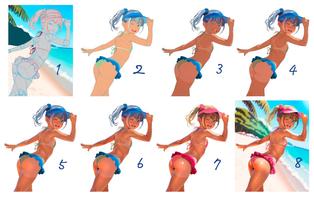 メイキングも載せてみる。

#今月描いた絵を晒そう 