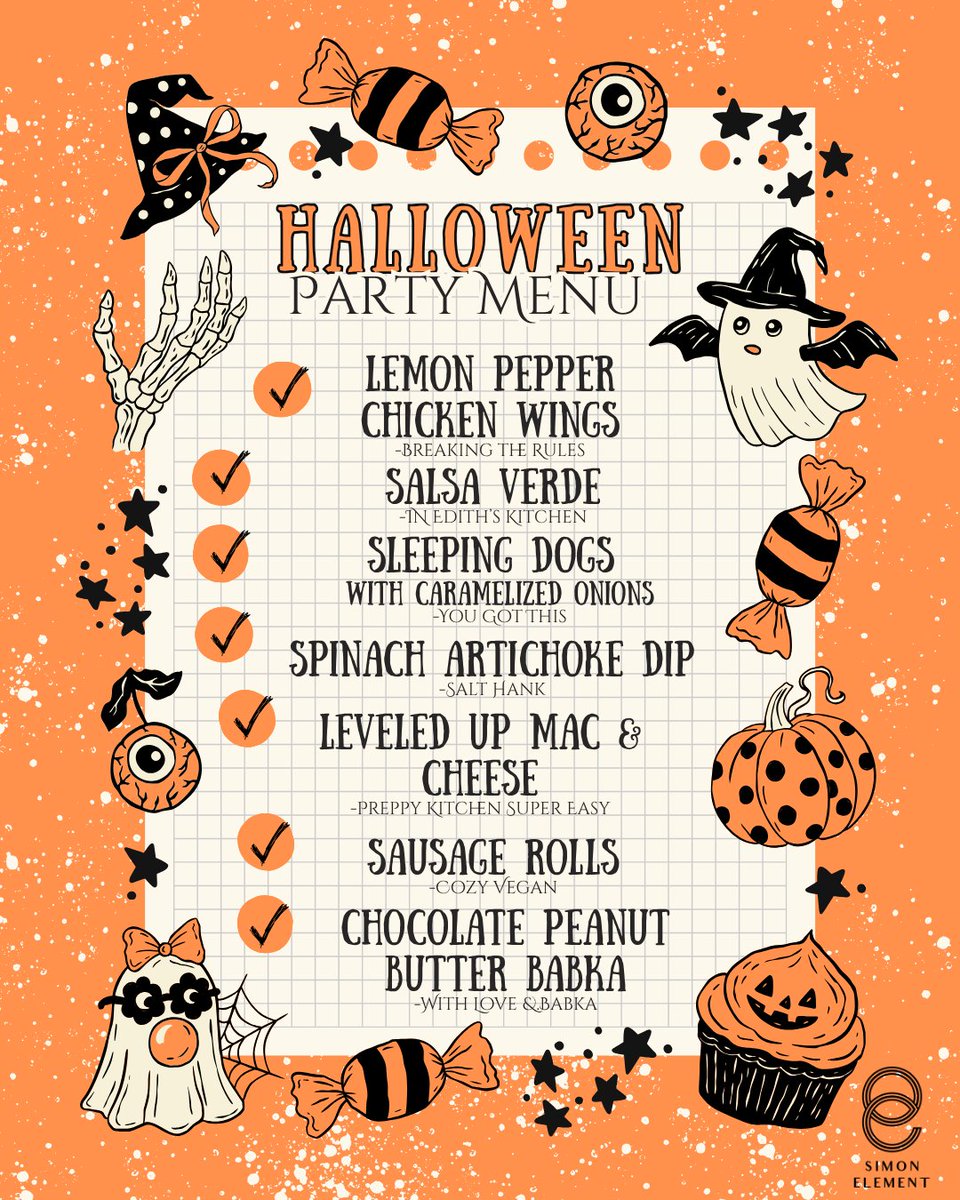 _SimonElement's tweet image. Hosting your crew of Monster Mashing friends this Halloween weekend? We have all the menu inspo you need in our cookbooks!🎃 👻 🐈‍⬛ 

#halloween #halloweenweekend #hallowee2025