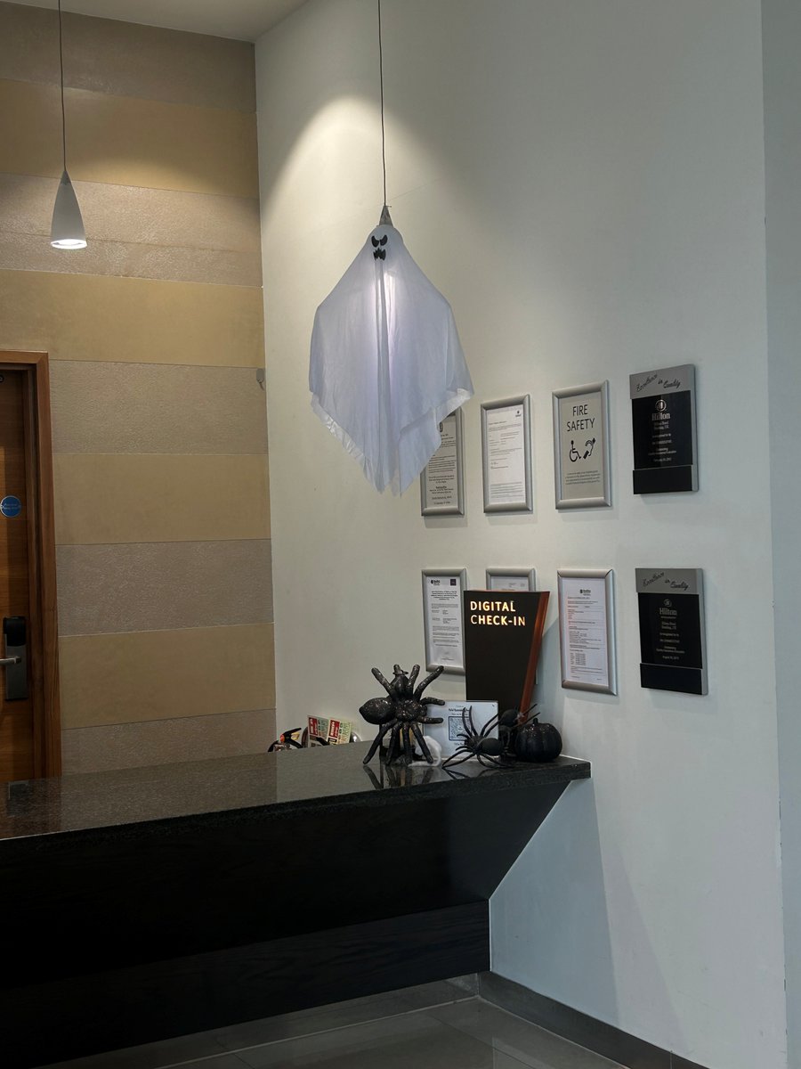 👻🎃 𝗧𝗵𝗲 𝗛𝗶𝗹𝘁𝗼𝗻 𝗥𝗲𝗮𝗱𝗶𝗻𝗴 𝗹𝗼𝗯𝗯𝘆 𝗵𝗮𝘀 𝗵𝗮𝗱 𝗮 𝘀𝗽𝗼𝗼𝗸𝘆 𝗺𝗮𝗸𝗲𝗼𝘃𝗲𝗿! 🕸️✨

Our reception is dressed to impress this Halloween — stop by and see the hauntingly beautiful décor 👀🕯️💀

#HiltonReading #HalloweenAtHilton #SpookySeason #HauntedHilton