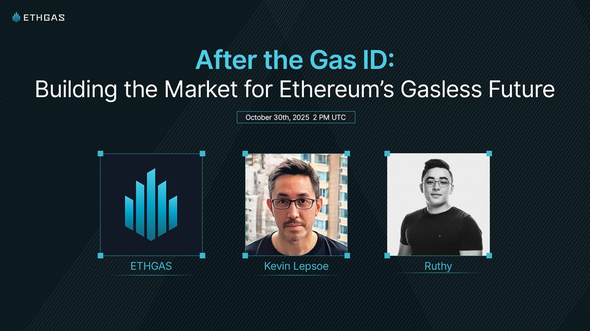 You’ve seen your Gas ID. You’ve claimed your Beans.

It’s time to show you what comes next.

🗓️ October 30 | 2 PM UTC

Join our X broadcast tomorrow with <a href="/lepsoe/">Kevin Lepsoe</a> &amp; <a href="/ruthybuilds/">ruthy</a> to discuss Ethereum’s Gasless Future.