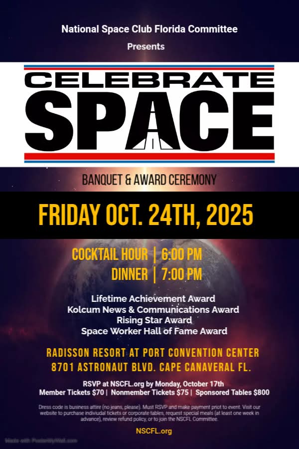 Honored to receive the Harry Kolcum News &amp; Communications Award from the National Space Club Florida Committee!

Grateful for my team at the Cape Canaveral Space Force Museum, our Foundation, and mission partners who help share 75 years of launch history! <a href="/ccspacemuseum/">Cape Canaveral Space Force Museum</a>