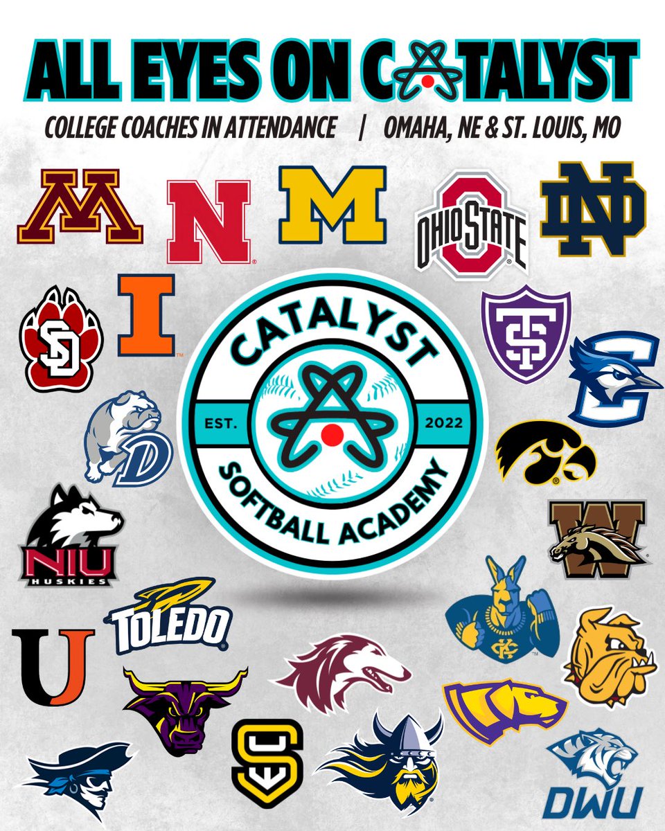 CatalystSB_'s tweet image. 𝐀𝐋𝐋 👀’𝐬 𝐎𝐍 𝐂𝐀𝐓𝐀𝐋𝐘𝐒𝐓

Huge weekend of exposure in Omaha, NE &amp;amp; St. Louis, MO — college coaches from across the country watched our Catalyst teams compete!

Grateful to all Power 4, mid-major, DII, DIII &amp;amp; NAIA programs that came out to see our athletes this weekend!💪
