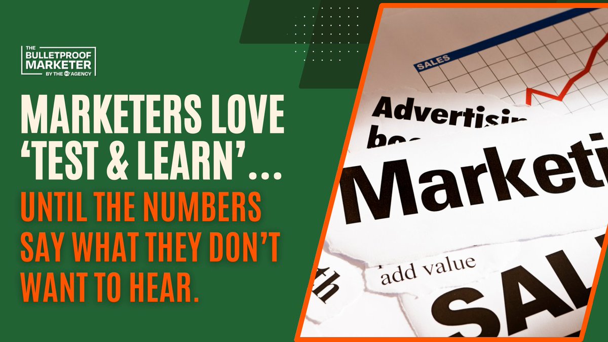 BPMarketer's tweet image. Marketers love to “test and learn.”

Until the data tells them something they don’t want to hear.

#marketinganalytics #testandlearn #growthtruths #b2bops #digitaldecisionmaking
