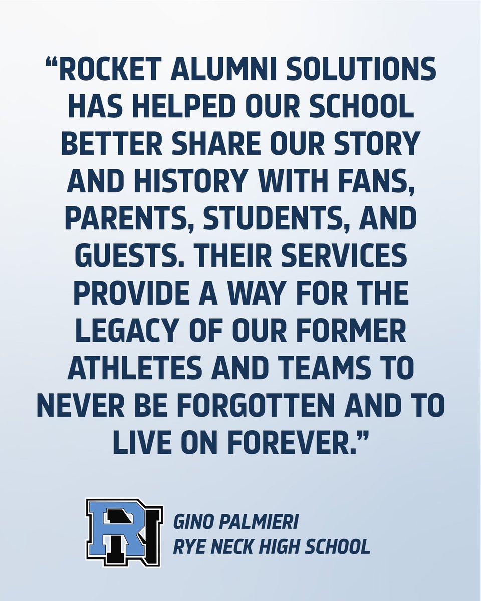 alumni_rocket's tweet image. Rye Neck High School shares how their athletic history lives on forever with Rocket for #WhyRocketWednesday! 🎉