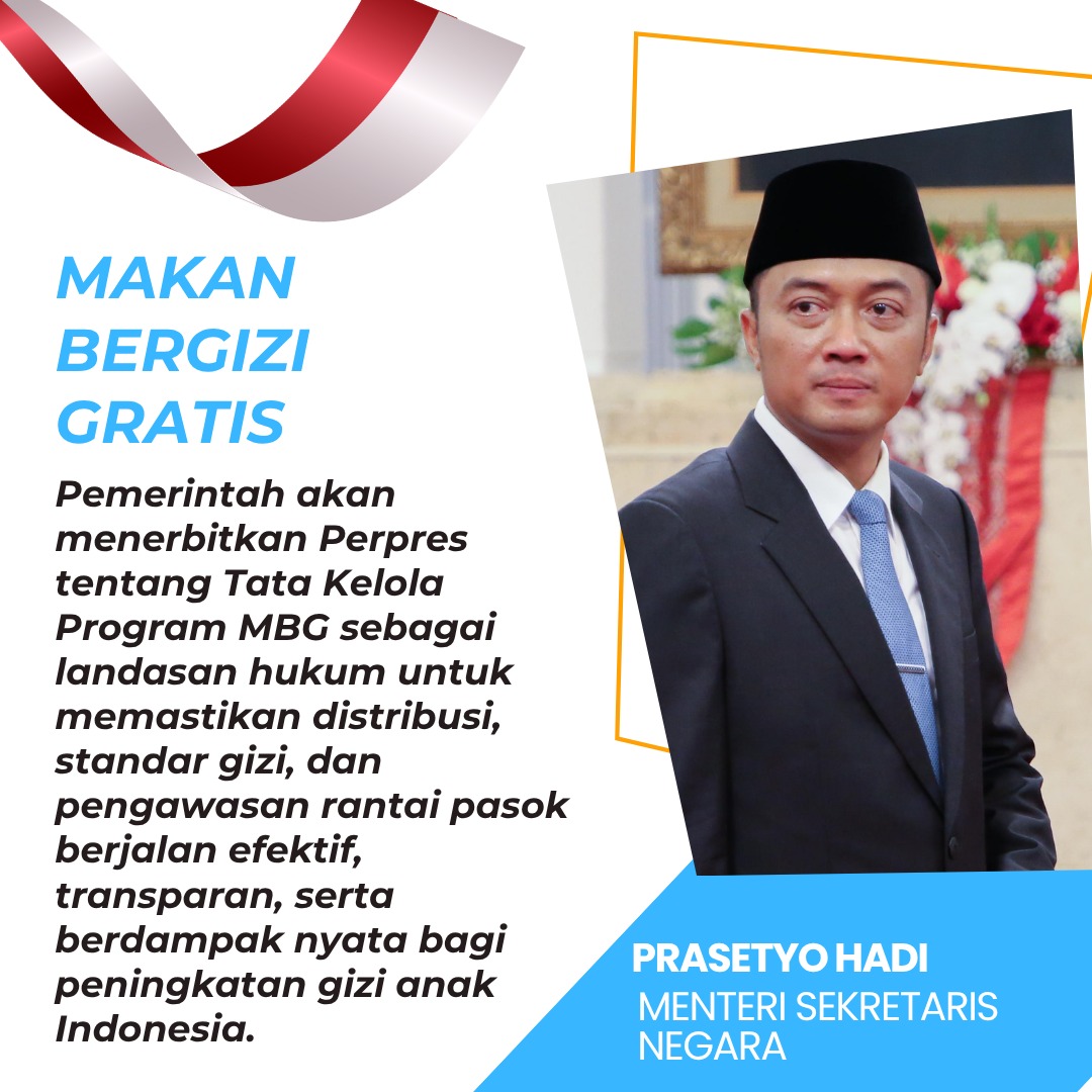 NusantaraHukum's tweet image. Melalui Peraturan Presiden tentang Program Makan Bergizi Gratis, pemerintah mengambil langkah strategis untuk memperkuat kualitas gizi dan kesehatan anak Indonesia.

#MBG #ProgramPrioritas #ProgramPresiden #Gizi #Sehat