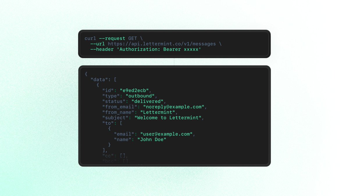 𝙏𝙚𝙖𝙢 𝘼𝙋𝙄 𝙞𝙨 𝙣𝙤𝙬 𝙞𝙣 𝙥𝙧𝙚𝙫𝙞𝙚𝙬! 🔗

Step up your integration game. Add domains, create projects, retrieve emails, and more via the new Team API. Perfect for integrating Lettermint into your existing workflows and systems.

Request access
↓