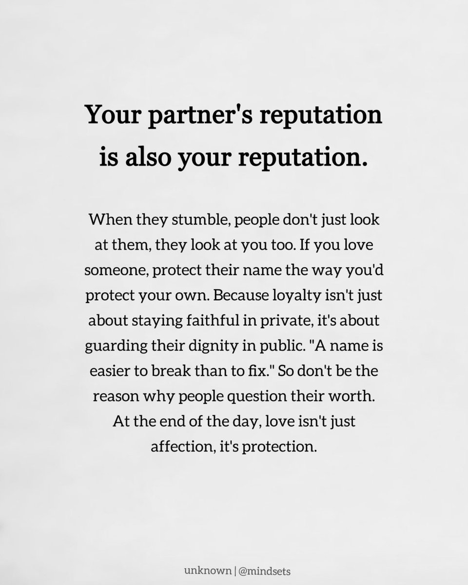 Xiamback's tweet image. Your partner's reputation
 is also your reputation.