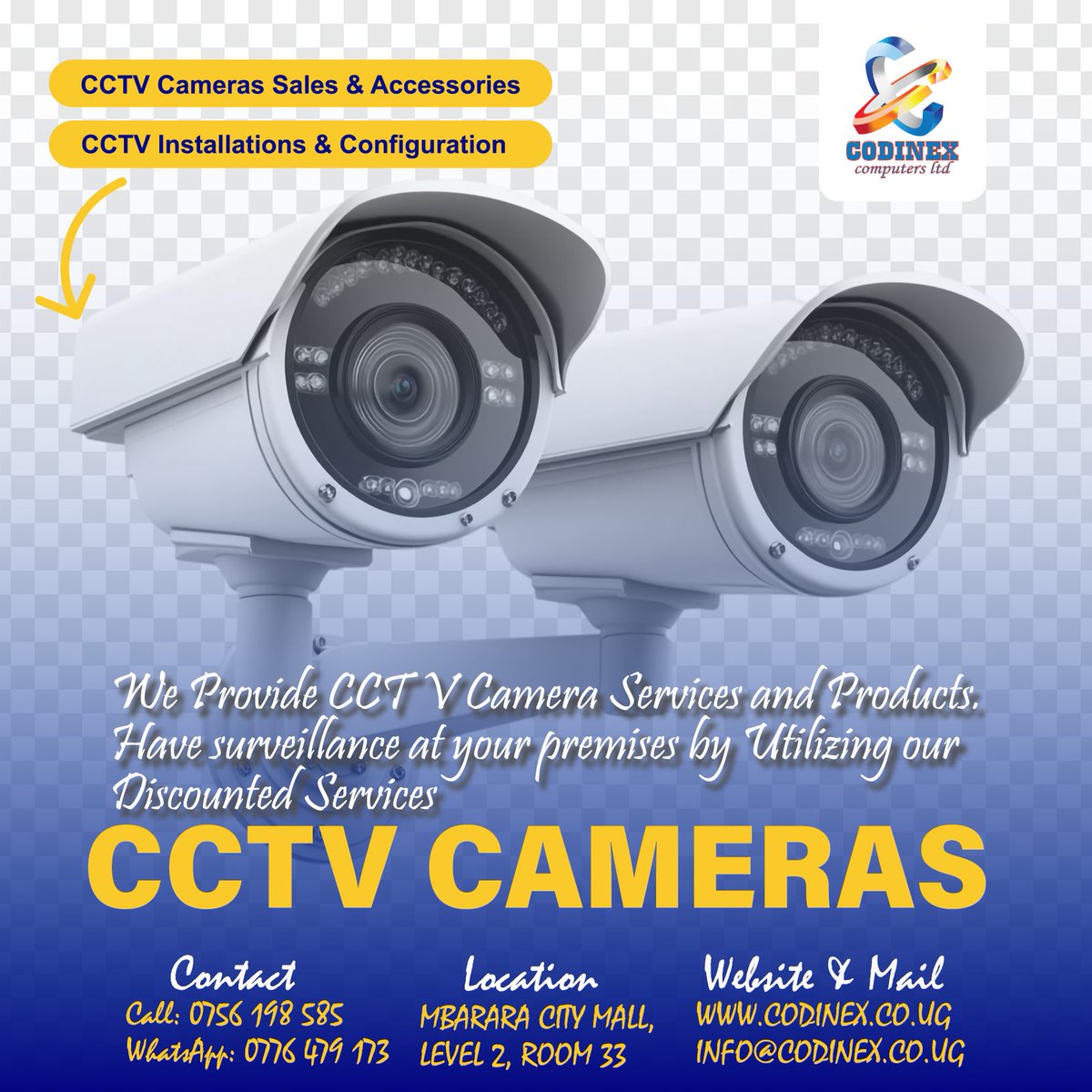 codinex_ug's tweet image. For homes &amp;amp; businesses, security demands clarity. Codinex CCTV offers reliable, crystal-clear 24/7 monitoring you can access from your phone. Get the evidence you need, instantly.
You can even pay us with #PayWithAirtelMoney  for our services or you can #MTNchangemakers with us.